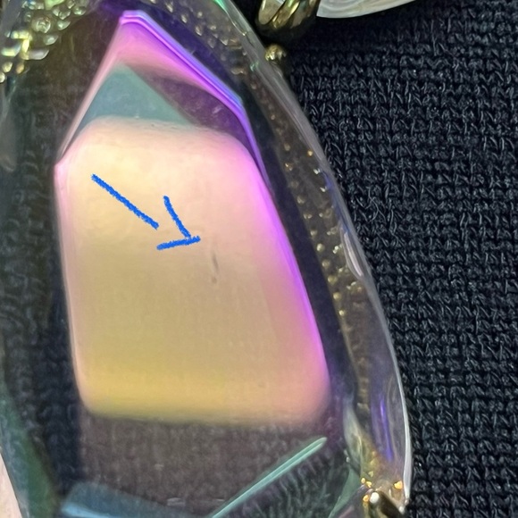 2 for 1 🎉 Kendra Scott Harlow Necklace + Earrings Iridescent Dichroic stones - Picture 9 of 9